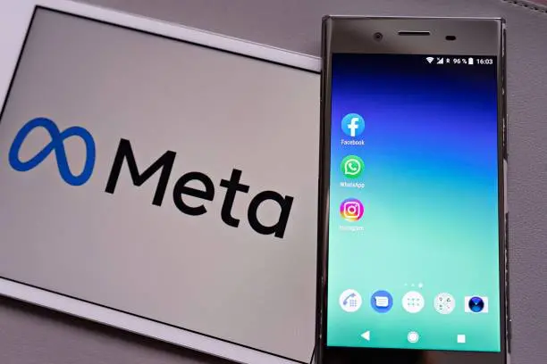 Facebook and Instagram advertising on a phone